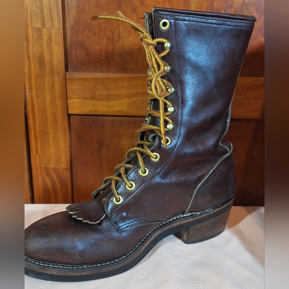 CAROLINA steel-toed oil resistant leather work boots. Size 7 1/2 - Picture 3 of 16